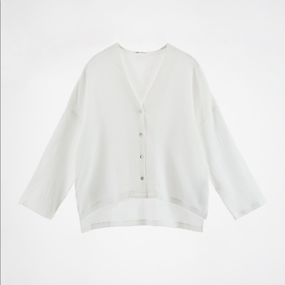 Zara white button up - Picture 1 of 2